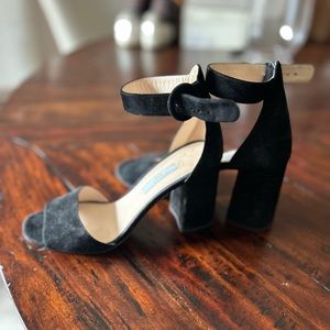 Prada Black Suede Heels
